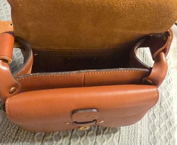 Patricia Nash Cognac Leather Crossbody Bag - Picture 5 of 12